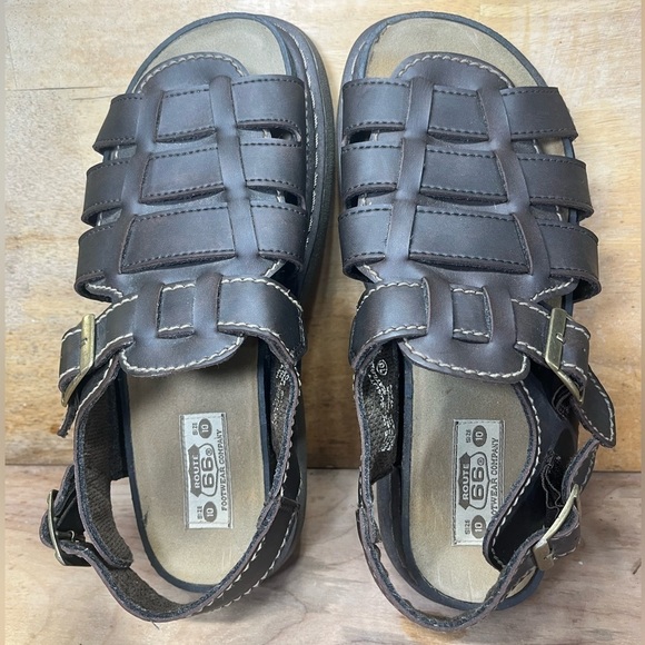 Route 66 Mens Size 10 Open Toe Sandals Shoes - Picture 6 of 9